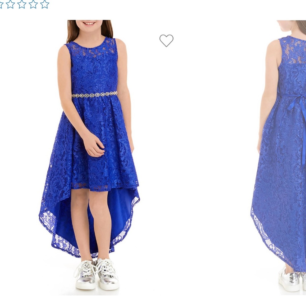 Elegant Blue Lace Kids Dress